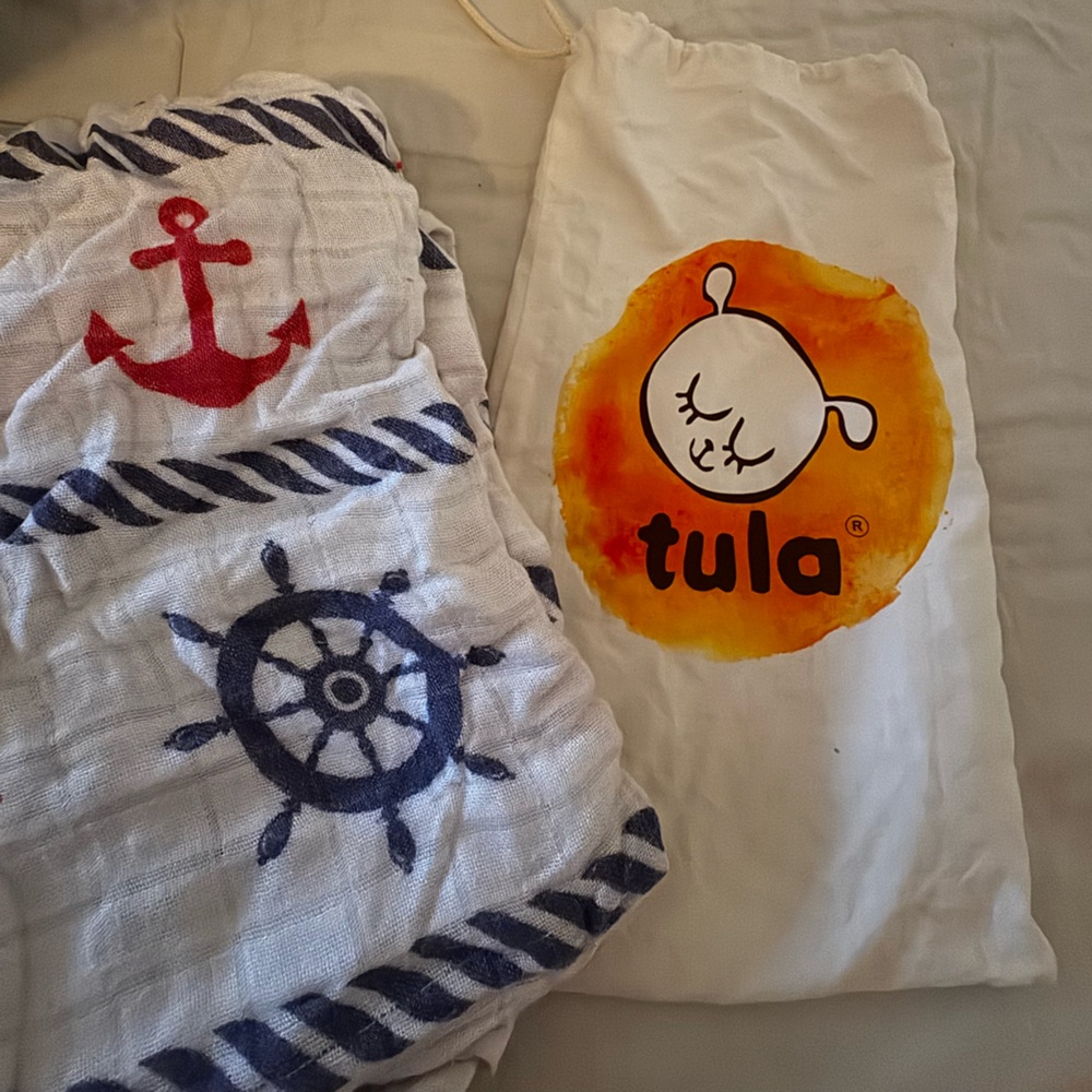 Baby Tula Baby blanket wrap: nautical print 100% bamboo